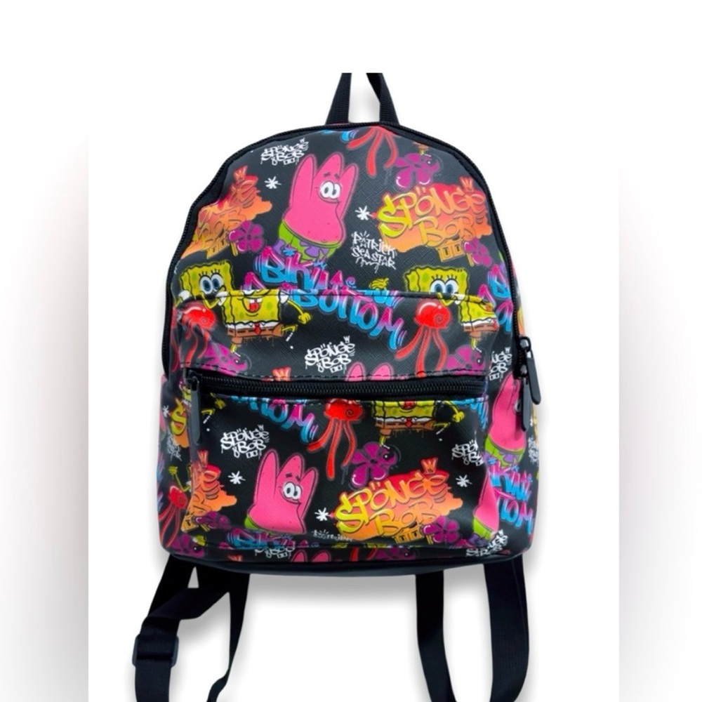 Bioworld SpongeBob Squarepants MINI Backpack Black Multi-Color